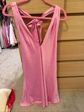 Wild fable pink silk halter dress